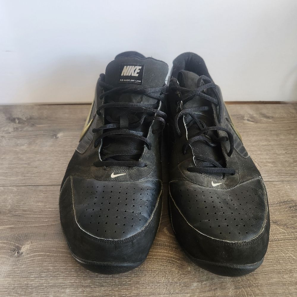 Nike Air Baseline Low Athletic Basketball Shoes Sneakers Mens Size 15 Black READ - Picture 2 of 11